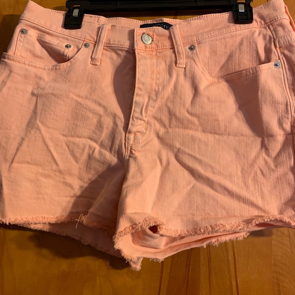 JCREW Mercantile Neon Coral Jean Shorts